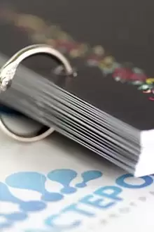 Ламинированное меню на металлических кольцах