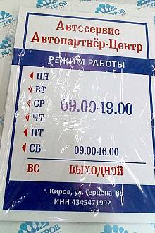 Изготовление режимников